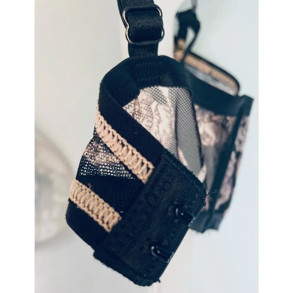 Victoria's Secret Unlined Bra 32D Floral Coquette Whimsigoth